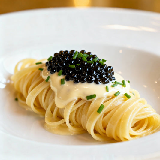 Lemon Angel Hair Pasta with Caviar