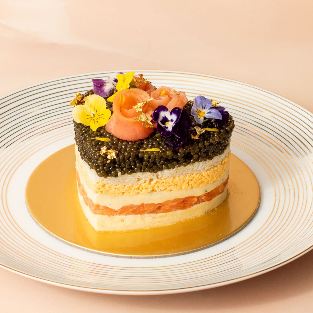 Original Caviar Cake "Shape of my heart"